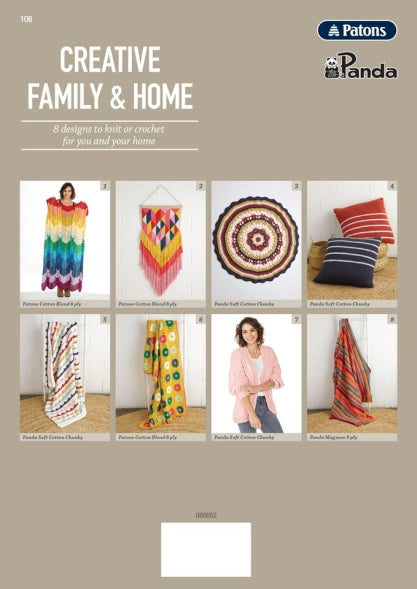 Patons Creative Family & Home Pattern 106